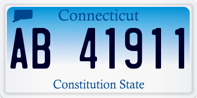 CT license plate AB41911