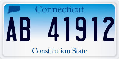 CT license plate AB41912