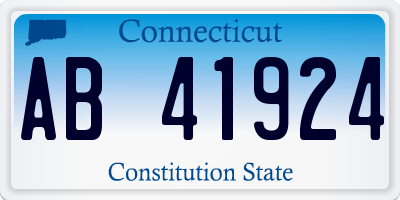 CT license plate AB41924