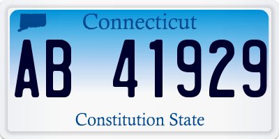 CT license plate AB41929