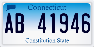 CT license plate AB41946