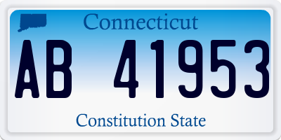CT license plate AB41953