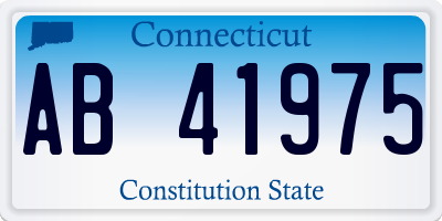 CT license plate AB41975
