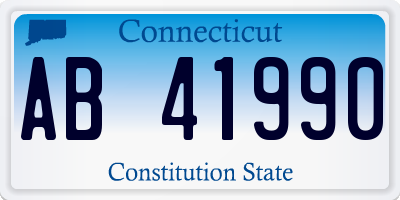 CT license plate AB41990