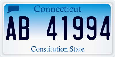 CT license plate AB41994