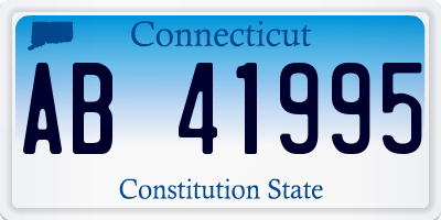 CT license plate AB41995