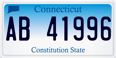 CT license plate AB41996