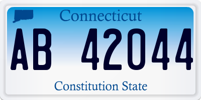 CT license plate AB42044