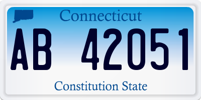 CT license plate AB42051