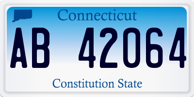 CT license plate AB42064