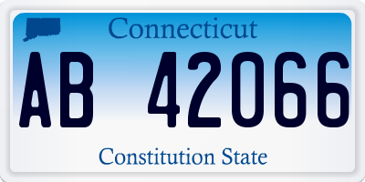 CT license plate AB42066
