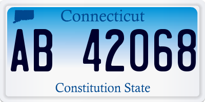 CT license plate AB42068