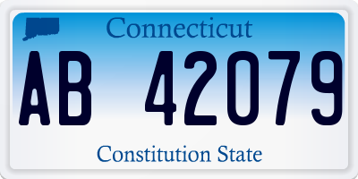 CT license plate AB42079