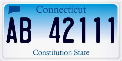 CT license plate AB42111