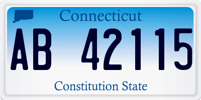 CT license plate AB42115