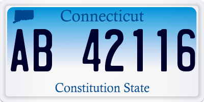 CT license plate AB42116