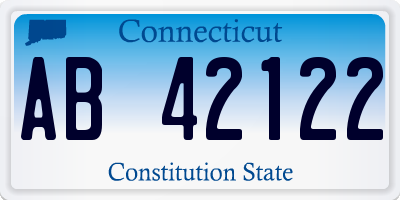 CT license plate AB42122