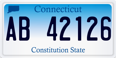 CT license plate AB42126