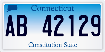 CT license plate AB42129