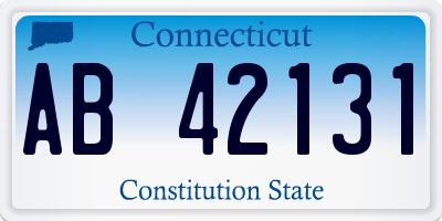 CT license plate AB42131
