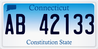 CT license plate AB42133