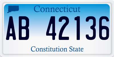 CT license plate AB42136