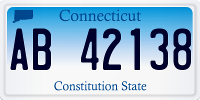 CT license plate AB42138