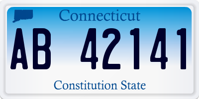 CT license plate AB42141