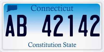 CT license plate AB42142