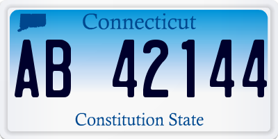 CT license plate AB42144