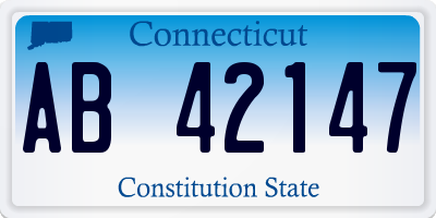 CT license plate AB42147