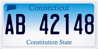 CT license plate AB42148