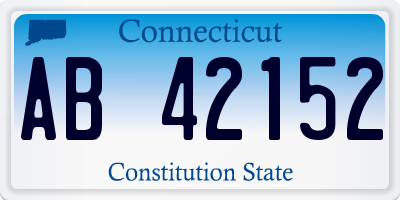 CT license plate AB42152