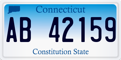 CT license plate AB42159