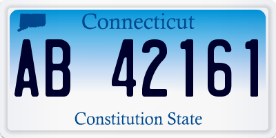 CT license plate AB42161