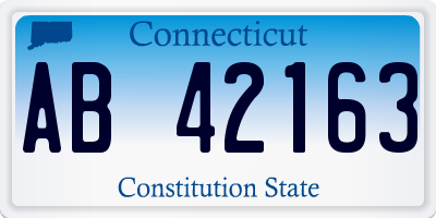 CT license plate AB42163