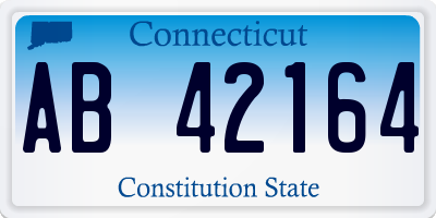 CT license plate AB42164