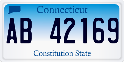 CT license plate AB42169