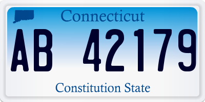 CT license plate AB42179