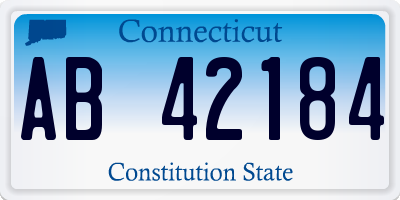 CT license plate AB42184