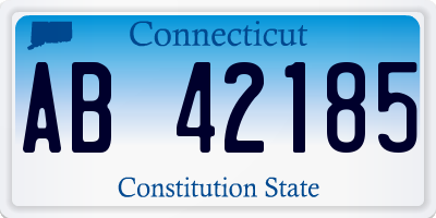 CT license plate AB42185