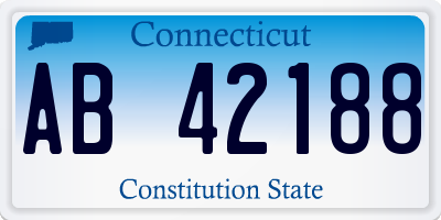 CT license plate AB42188