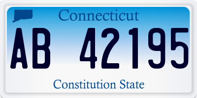 CT license plate AB42195