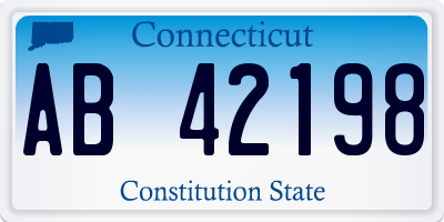 CT license plate AB42198