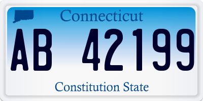 CT license plate AB42199