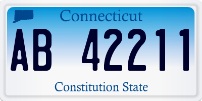 CT license plate AB42211