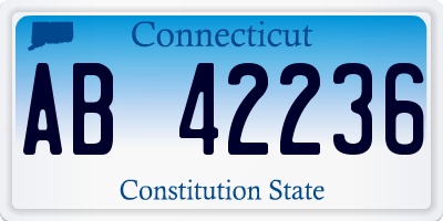 CT license plate AB42236