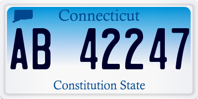 CT license plate AB42247