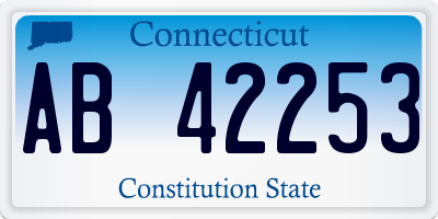 CT license plate AB42253