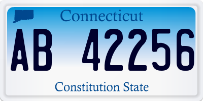CT license plate AB42256